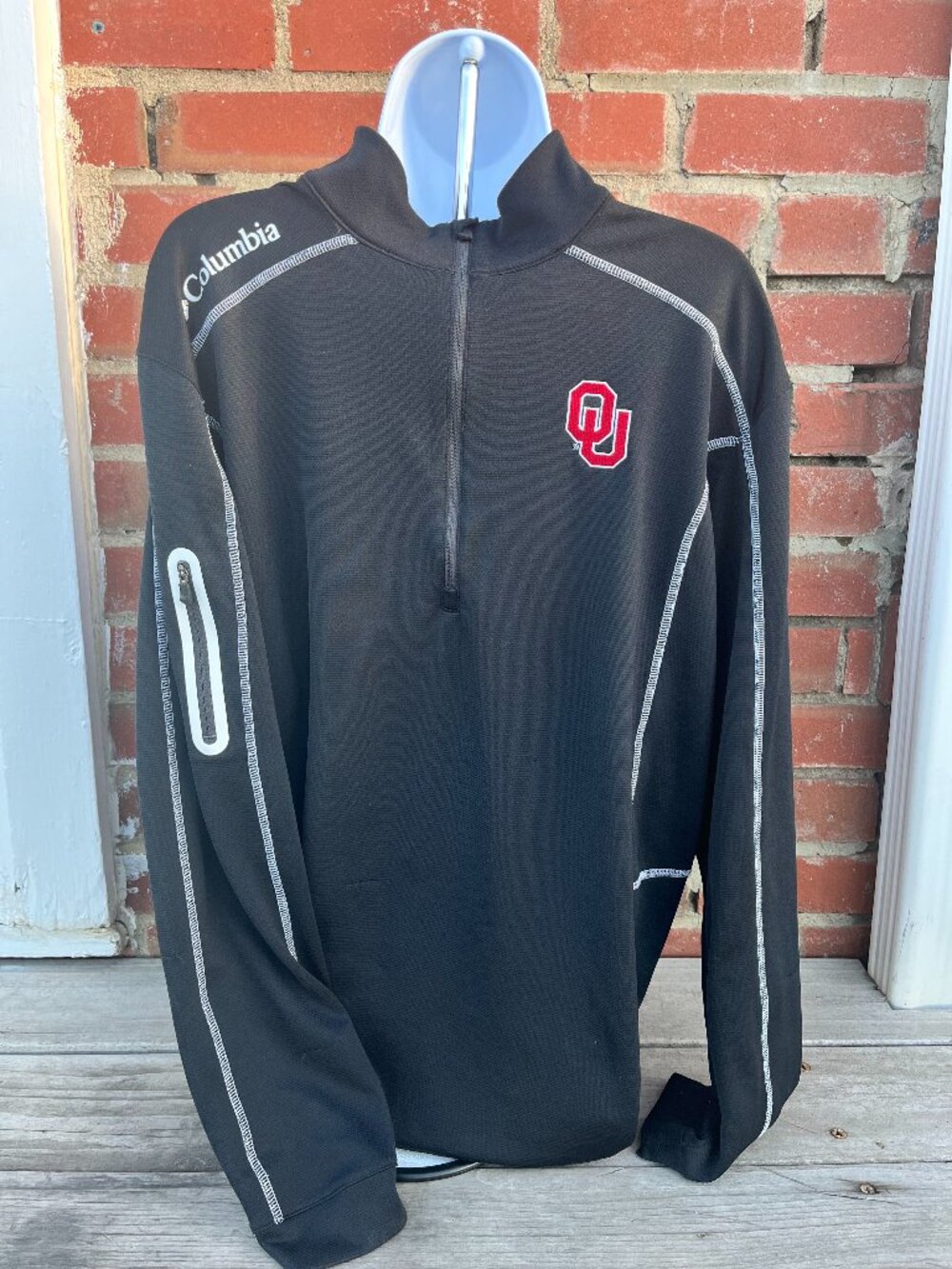 Columbia Golf Oklahoma Sooners Omni Wick Shotgun 1/4 Zip Pullover